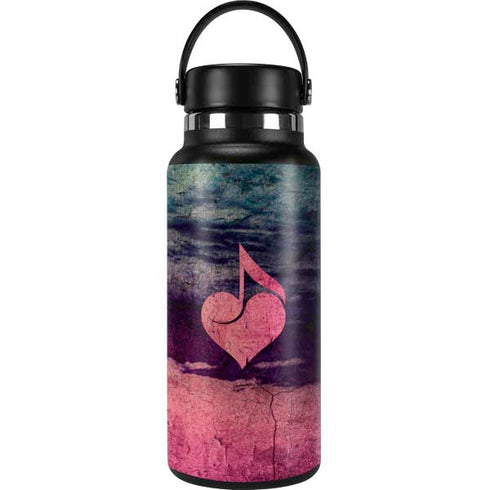 Rustic Musical Heart Hydro Flask 32oz Wide Mouth Skin